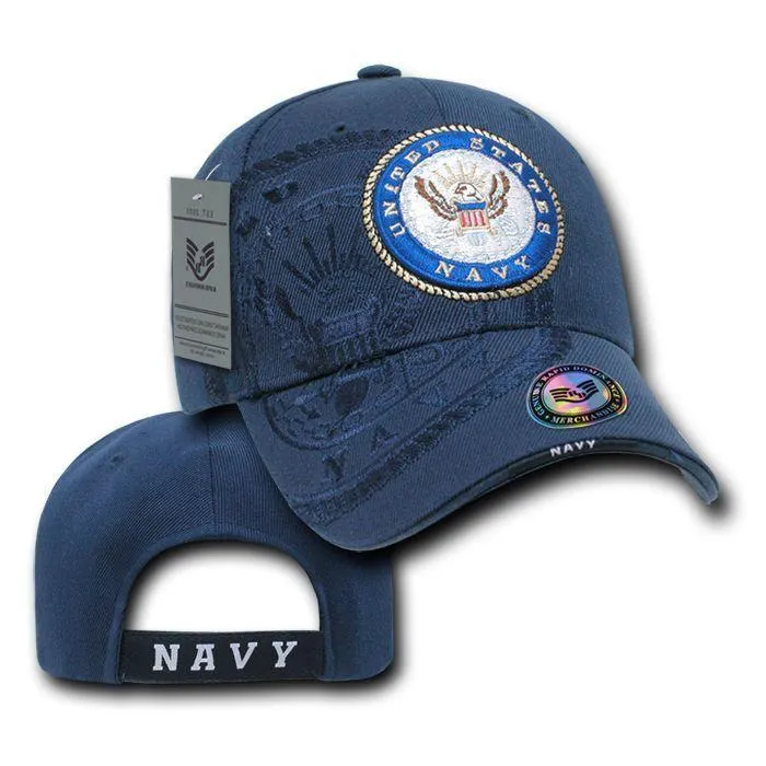 1 Dozen Shadow Embroidery US Military Vet Army Air Force Navy Marines Hats Caps