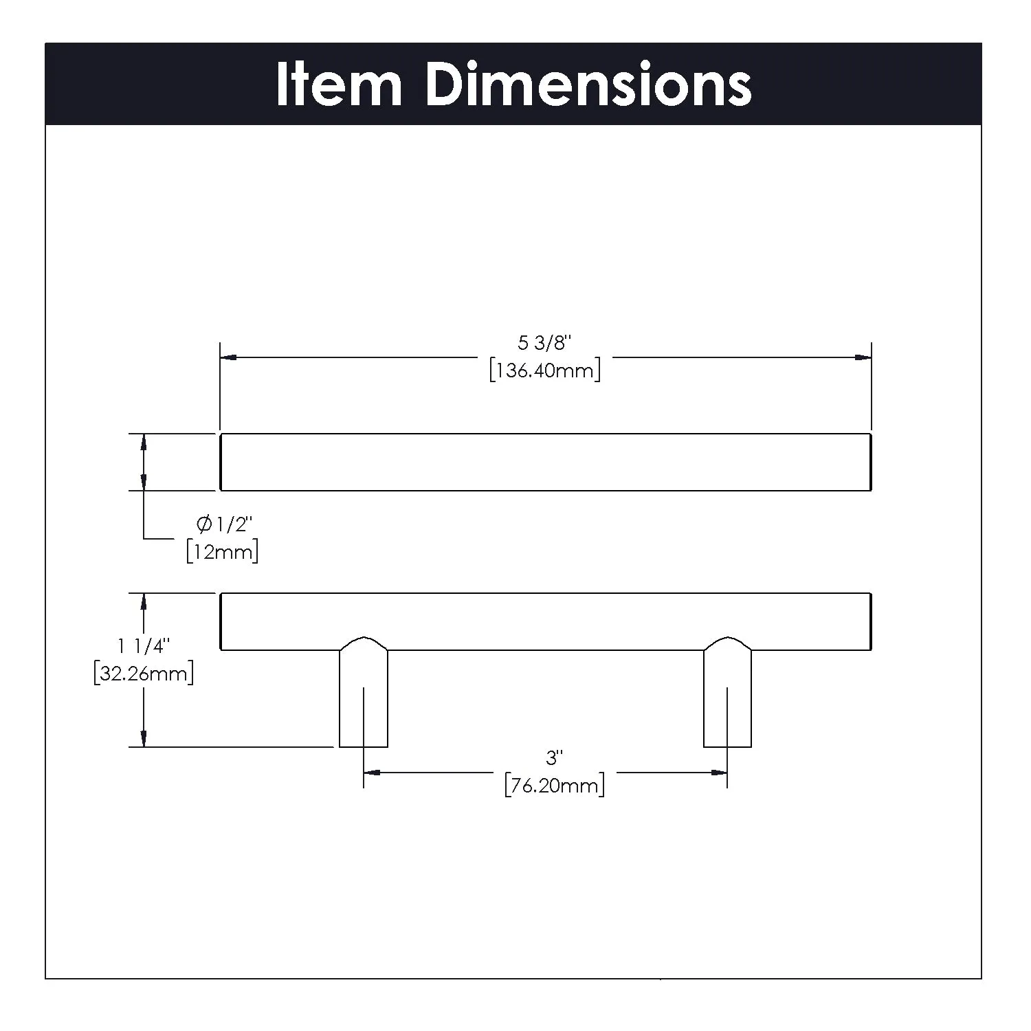 3 Inch Center to Center Heritage Designs Contemporary Bar Pull (10-Pack)