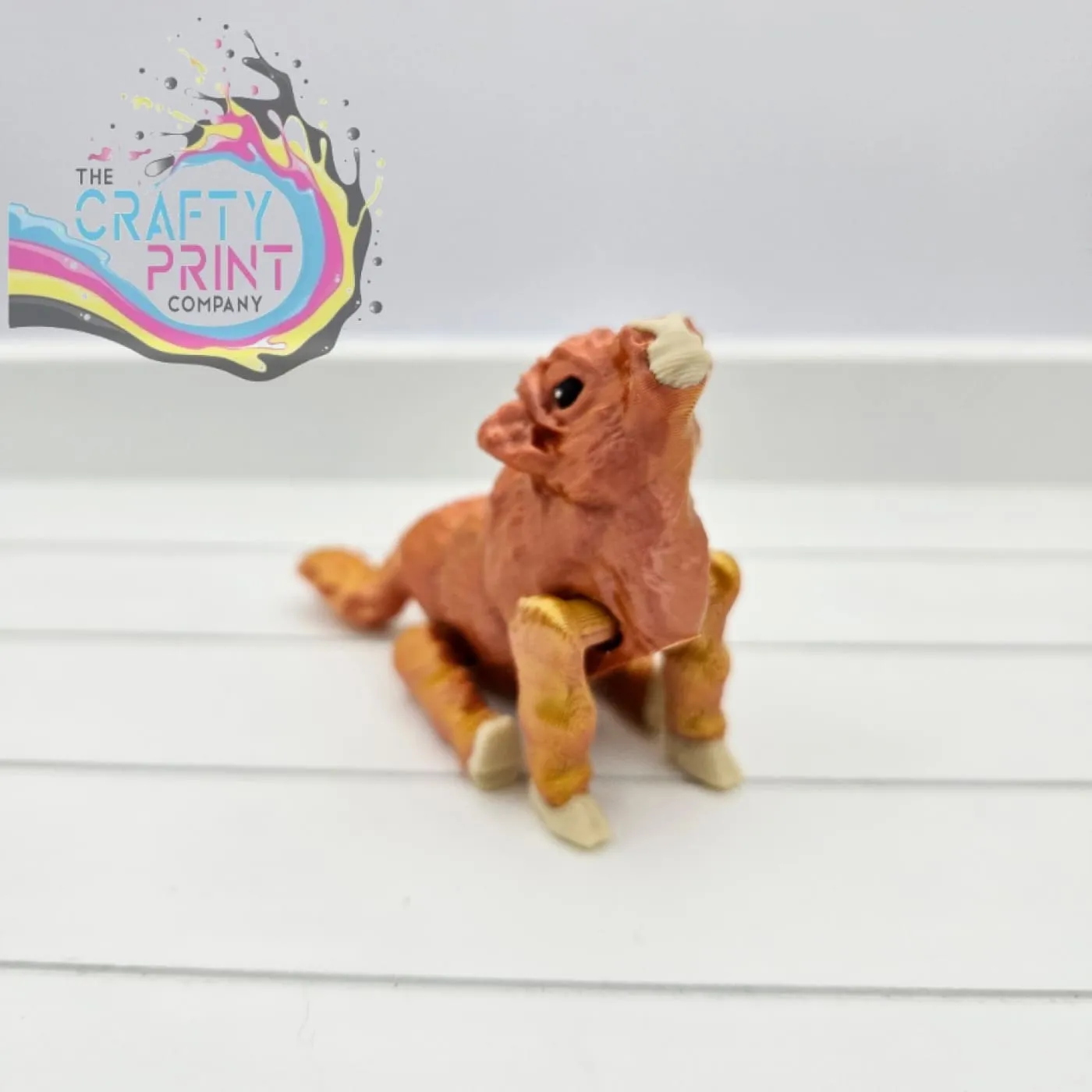 3D Printed Highland Cow Articulated Flexi Keyring/Fidget