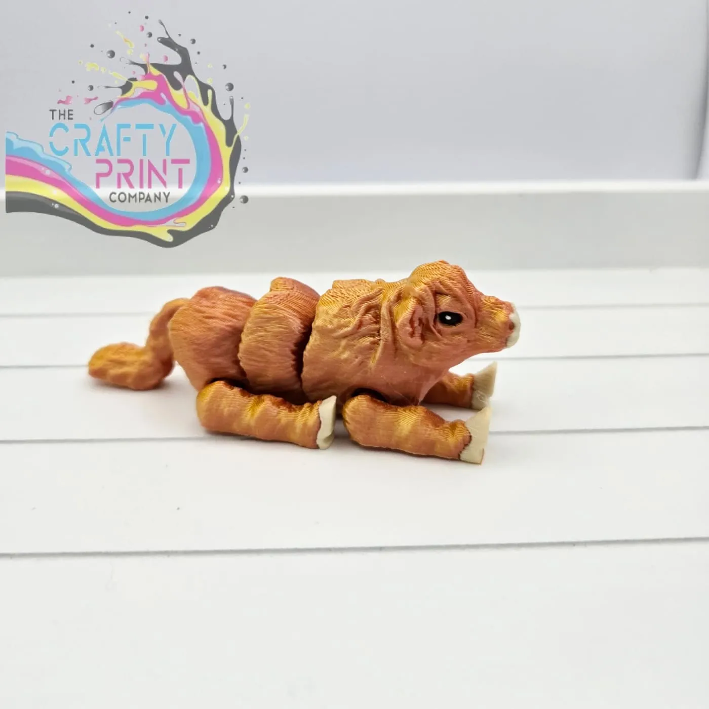 3D Printed Highland Cow Articulated Flexi Keyring/Fidget