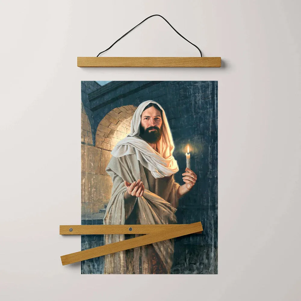 Abide With Me, 'Tis Eventide Hanging Canvas Wall Art - Jesus Picture - Jesus Portrait Canvas - Religious Canvas