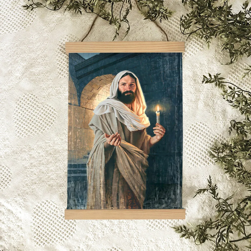 Abide With Me, 'Tis Eventide Hanging Canvas Wall Art - Jesus Picture - Jesus Portrait Canvas - Religious Canvas