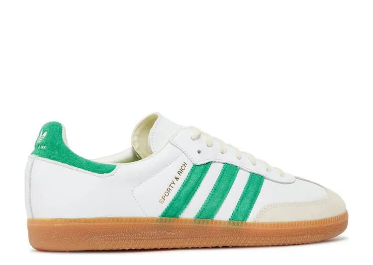 Adidas SPORTY & RICH X SAMBA OG 'WHITE GREEN' sneakers, white