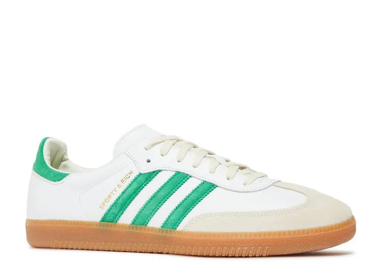 Adidas SPORTY & RICH X SAMBA OG 'WHITE GREEN' sneakers, white