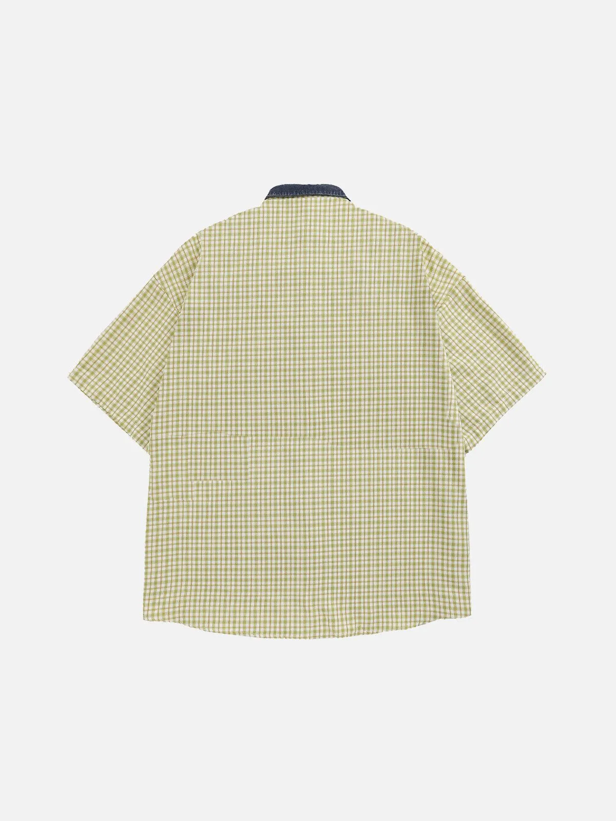 Aelfric Eden Plaid Embroidery Short Sleeve Shirt