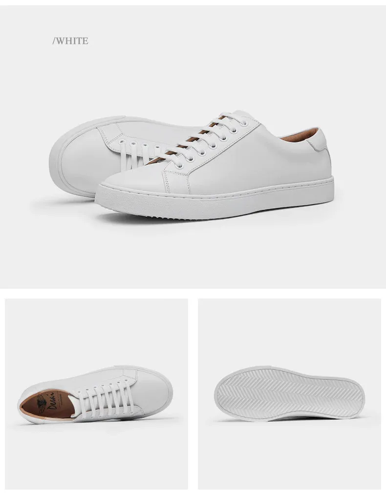 Antonios Genuine Leather White Shoes