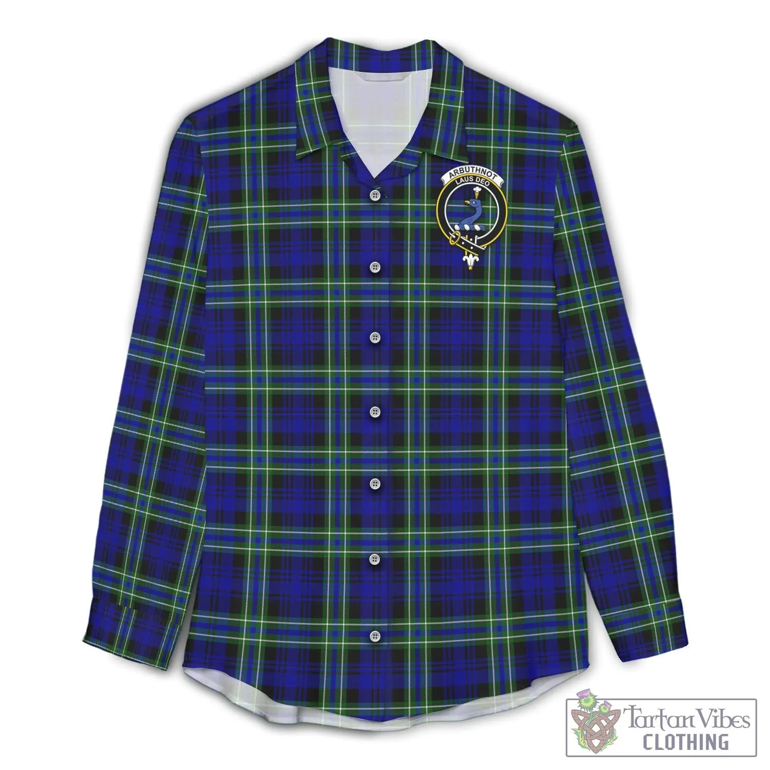 Arbuthnot Modern Tartan Women's Casual Shirt with Family Crest