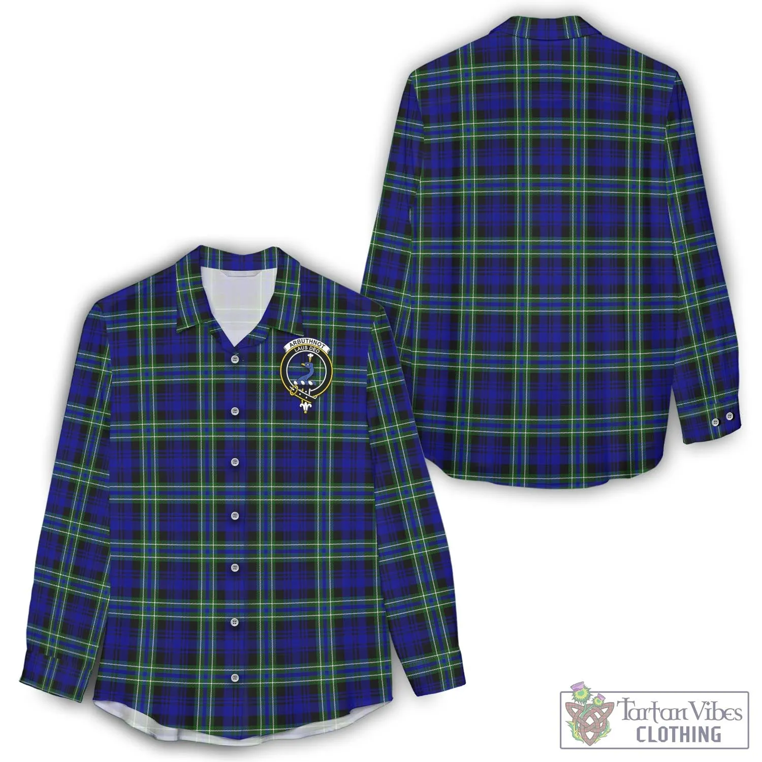 Arbuthnot Modern Tartan Women's Casual Shirt with Family Crest