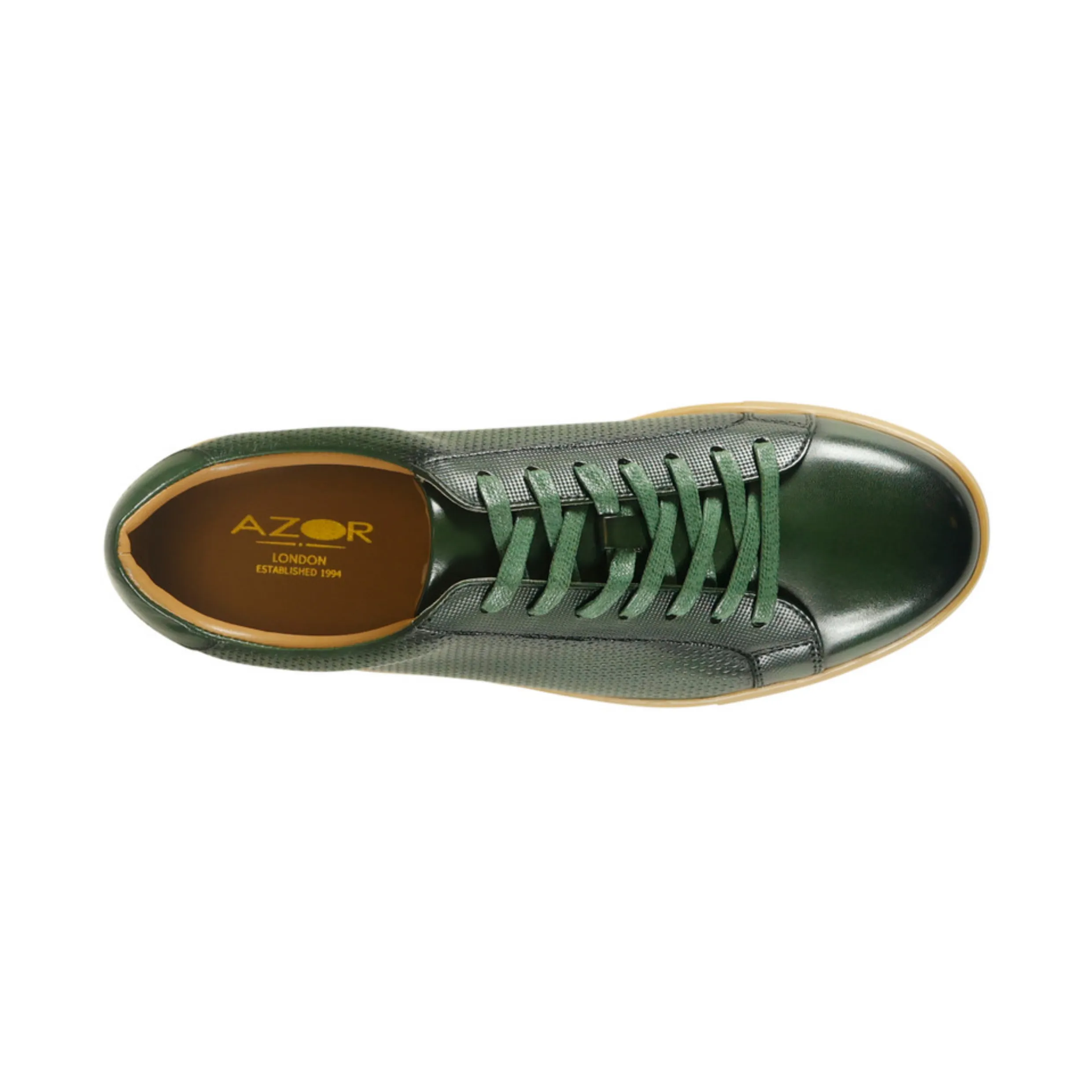 AZOR LA MODE Men's Phoenix Smart Casual Leather Pumps - Green