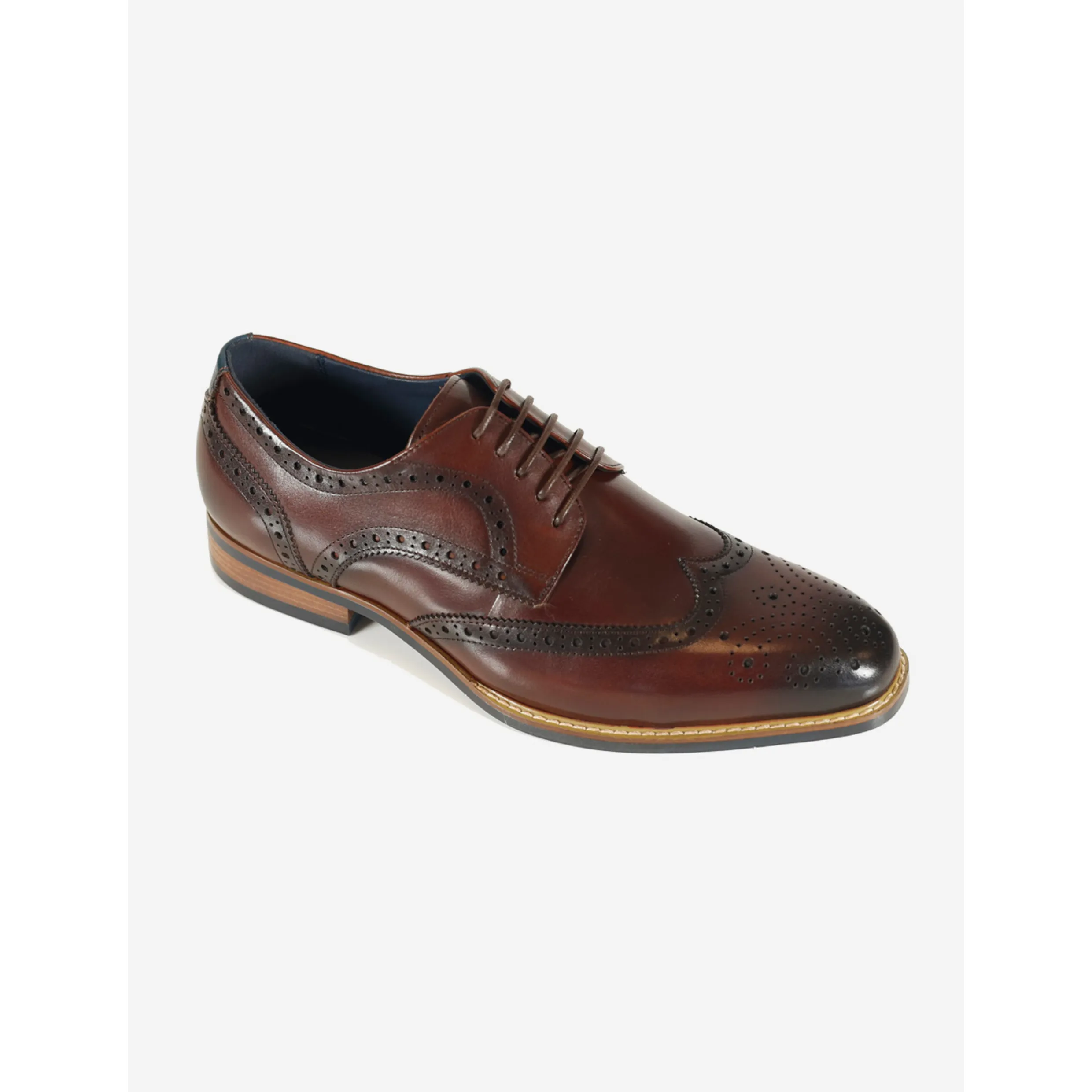 AZOR LA MODE Men's Venezia Men's Leather Brogues - Brown