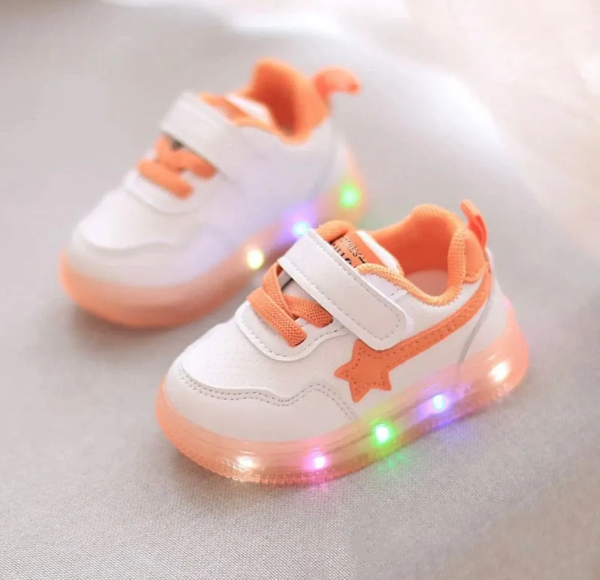 Baby Led Sneakers - Orange