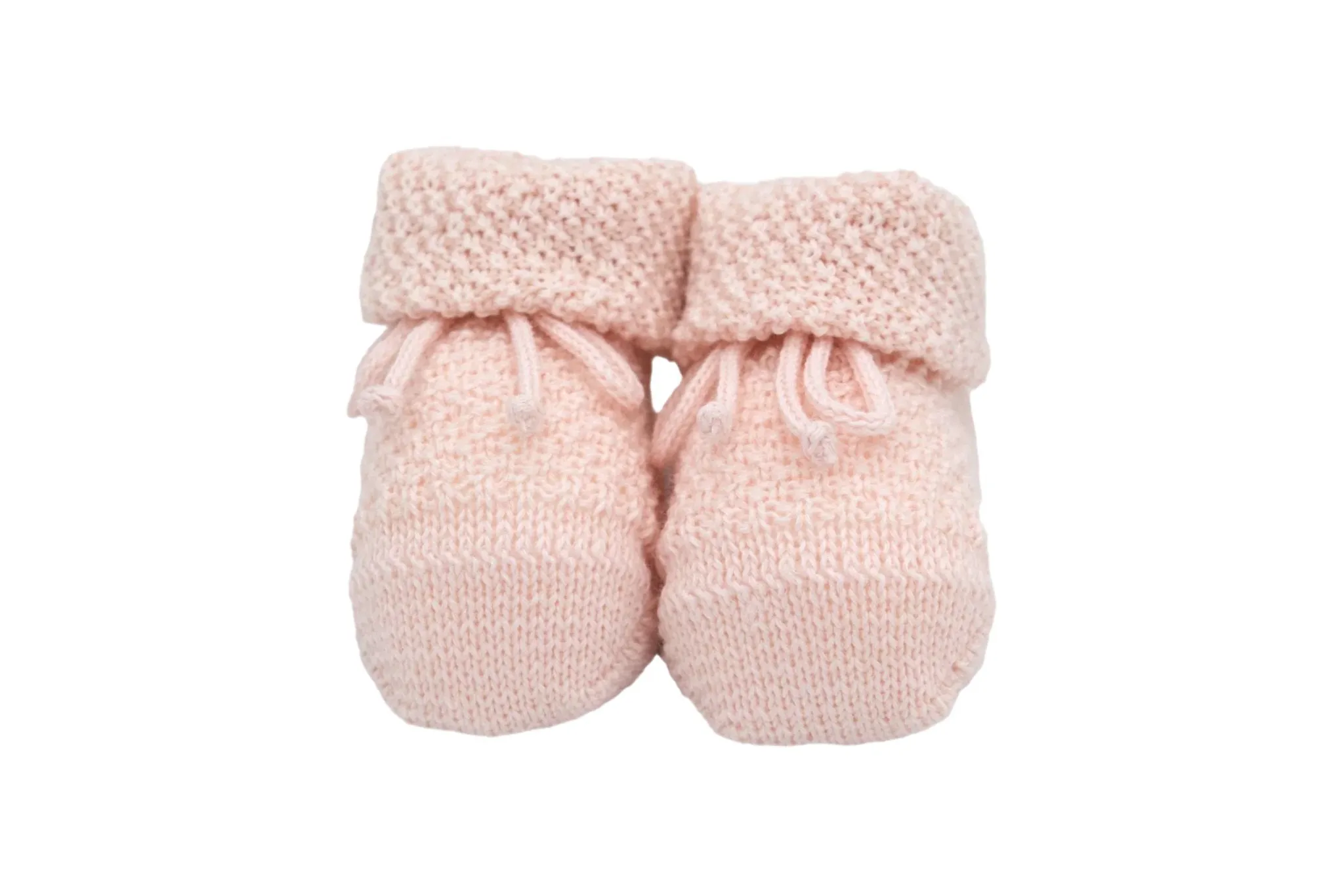 Baby Shoes in Cross Knit - Pink