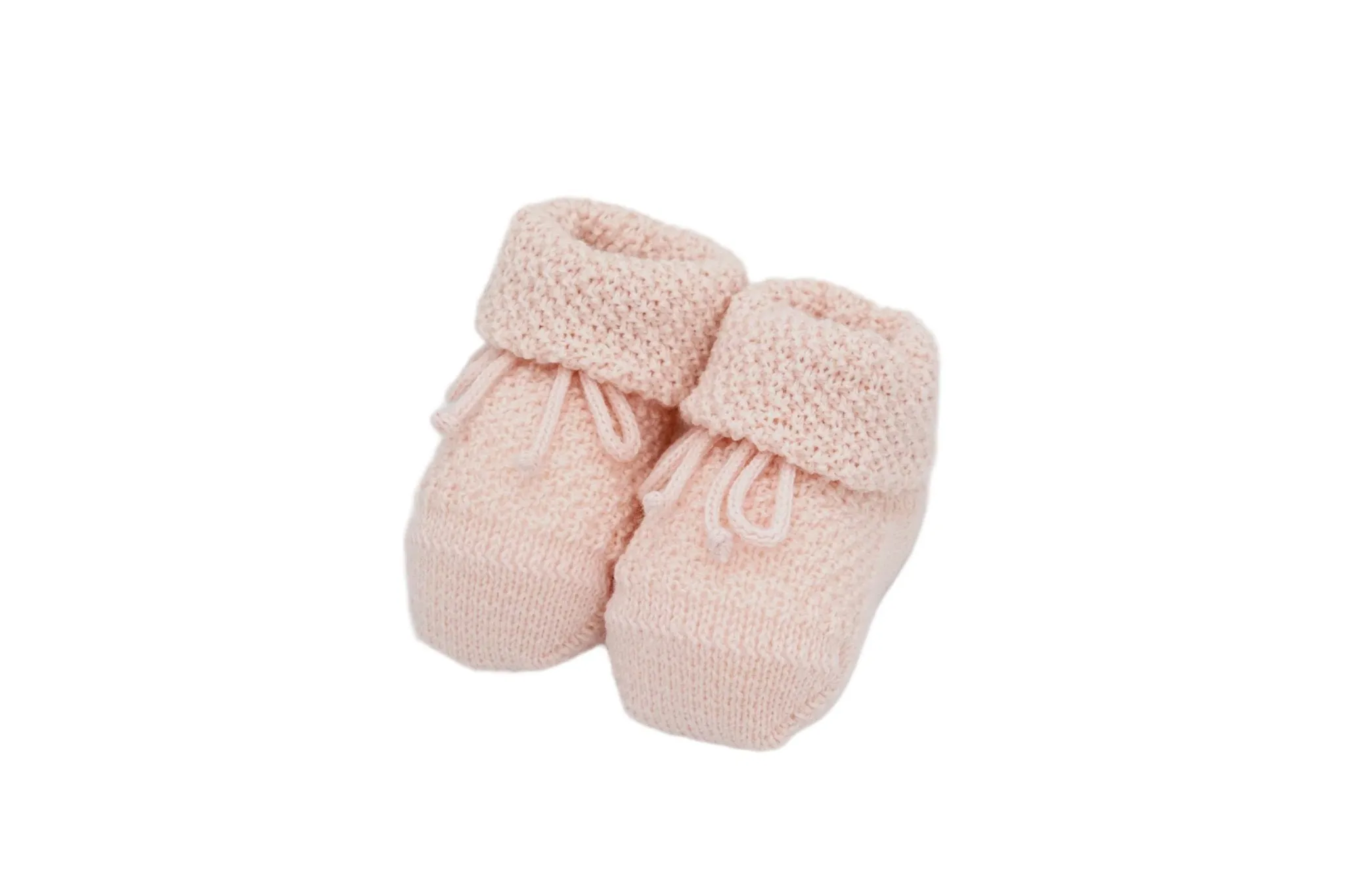 Baby Shoes in Cross Knit - Pink