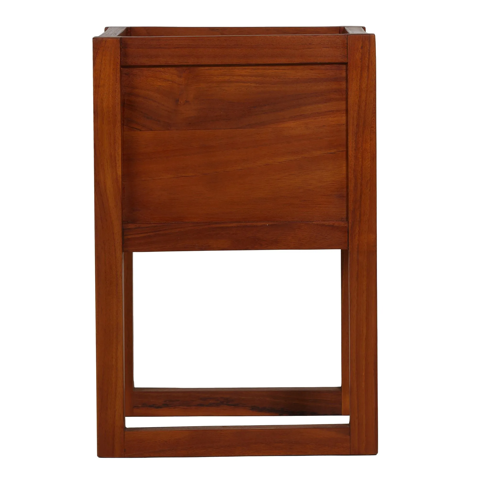 Bare Decor Jakar Plant Stand Riser in Solid Teak Wood 12x12x17.5