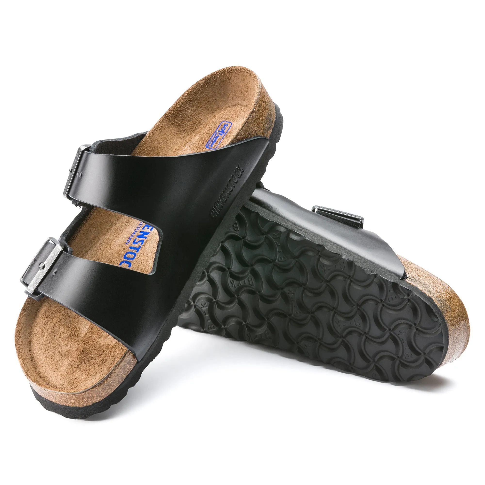 Birkenstock Arizona Soft Footbed Smooth Leather Color: Amalfi Black