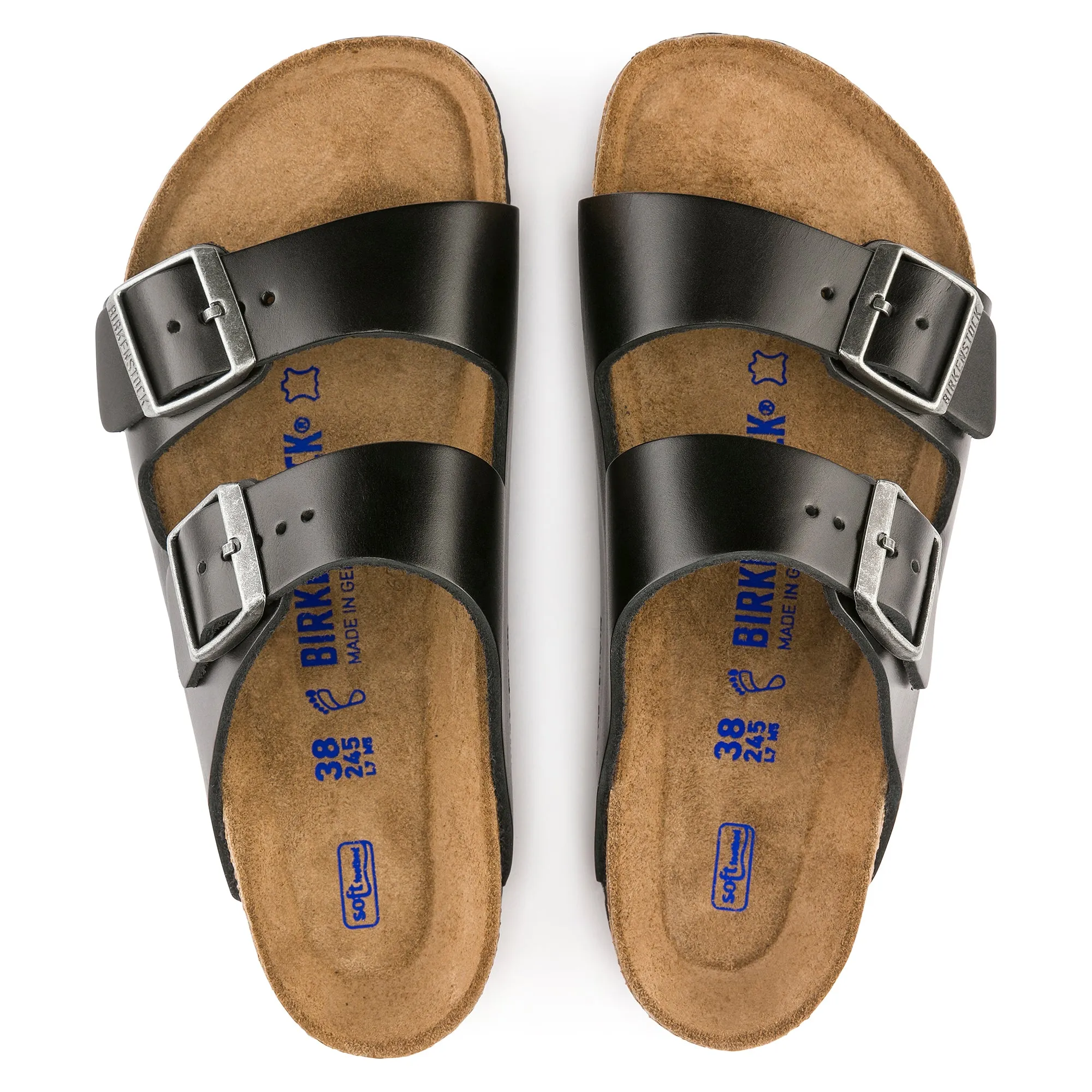 Birkenstock Arizona Soft Footbed Smooth Leather Color: Amalfi Black