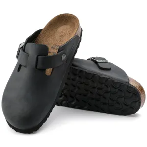 Birkenstock Boston Oiled Leather Color: Black