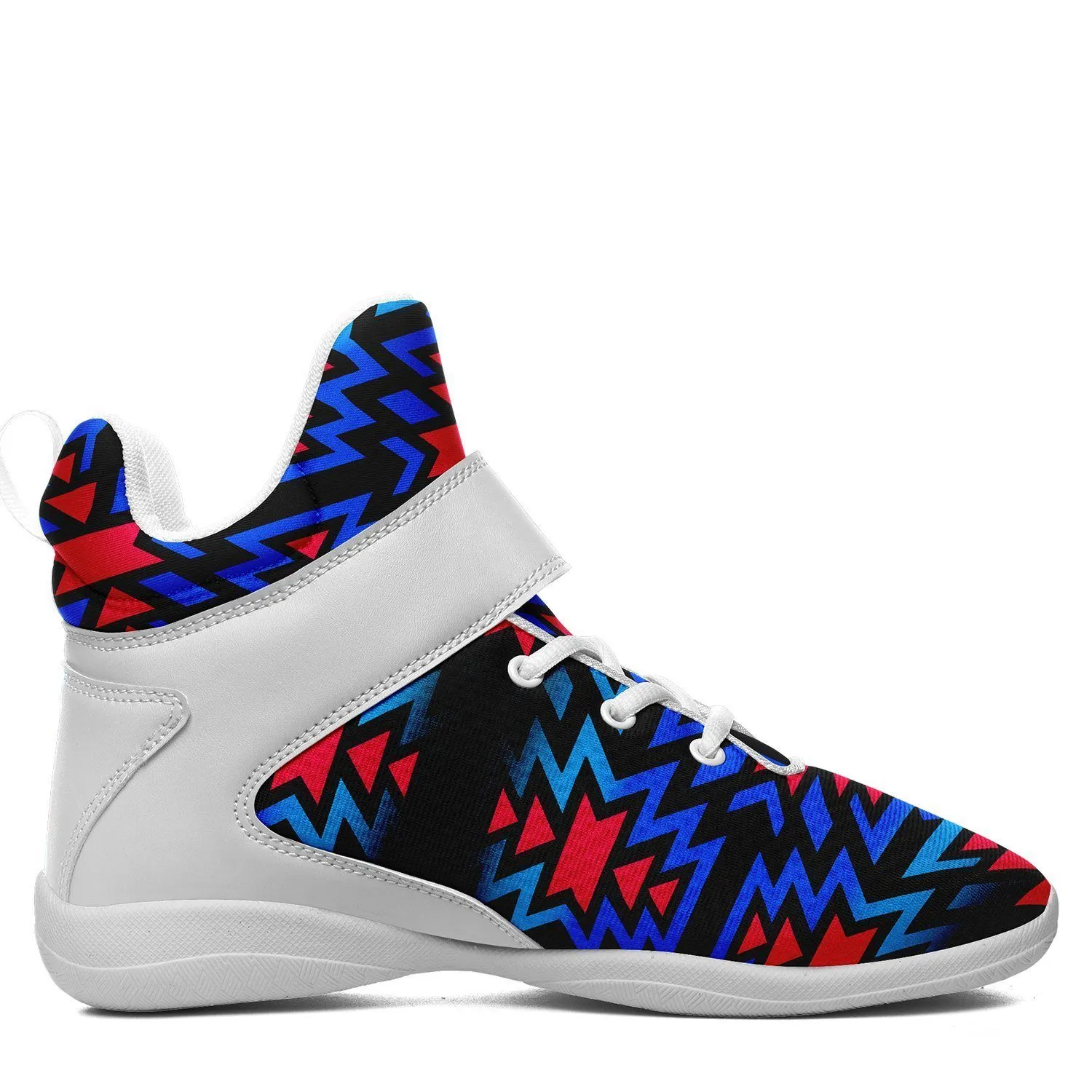 Black Fire Dragonfly Ipottaa Basketball / Sport High Top Shoes - White Sole