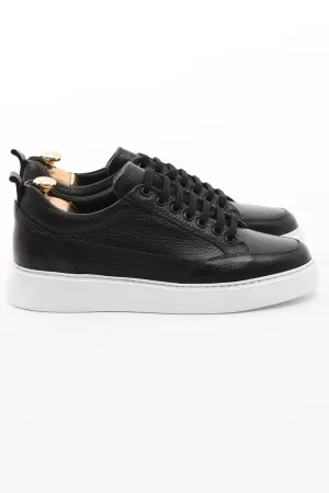 Black Leather Sneakers