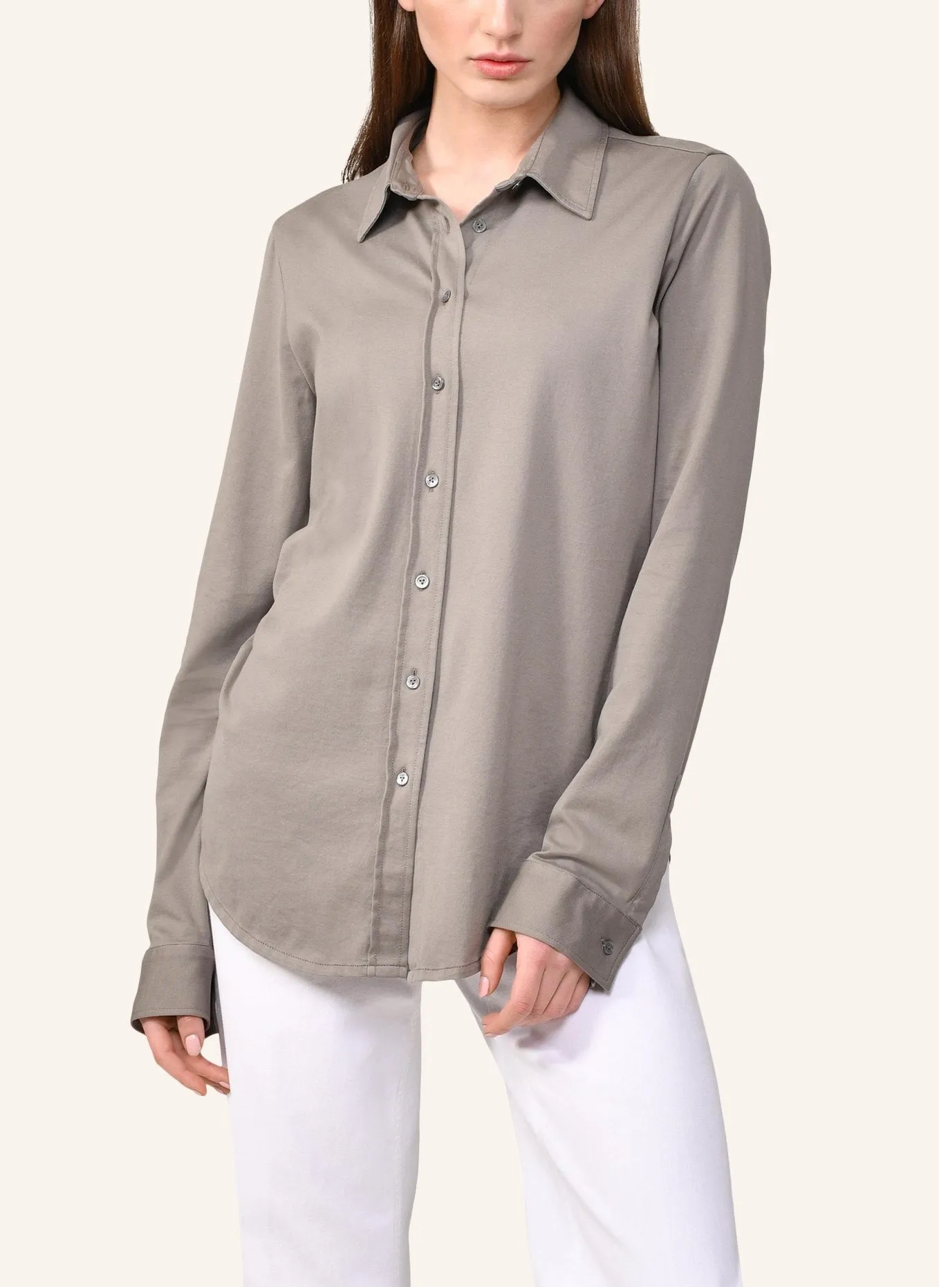 Blouse van Laack MALISA-AV Modern Fit, gray