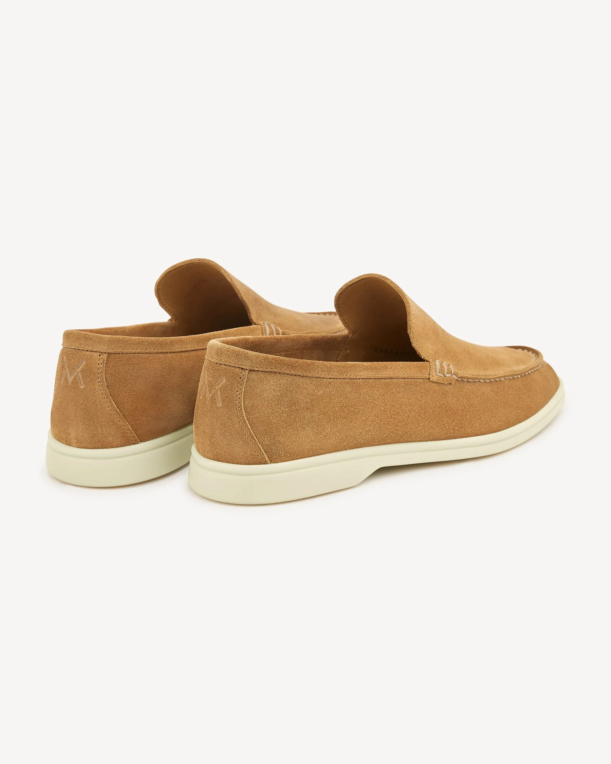 Brabion Unlined Capri Suede Loafer – Caramel