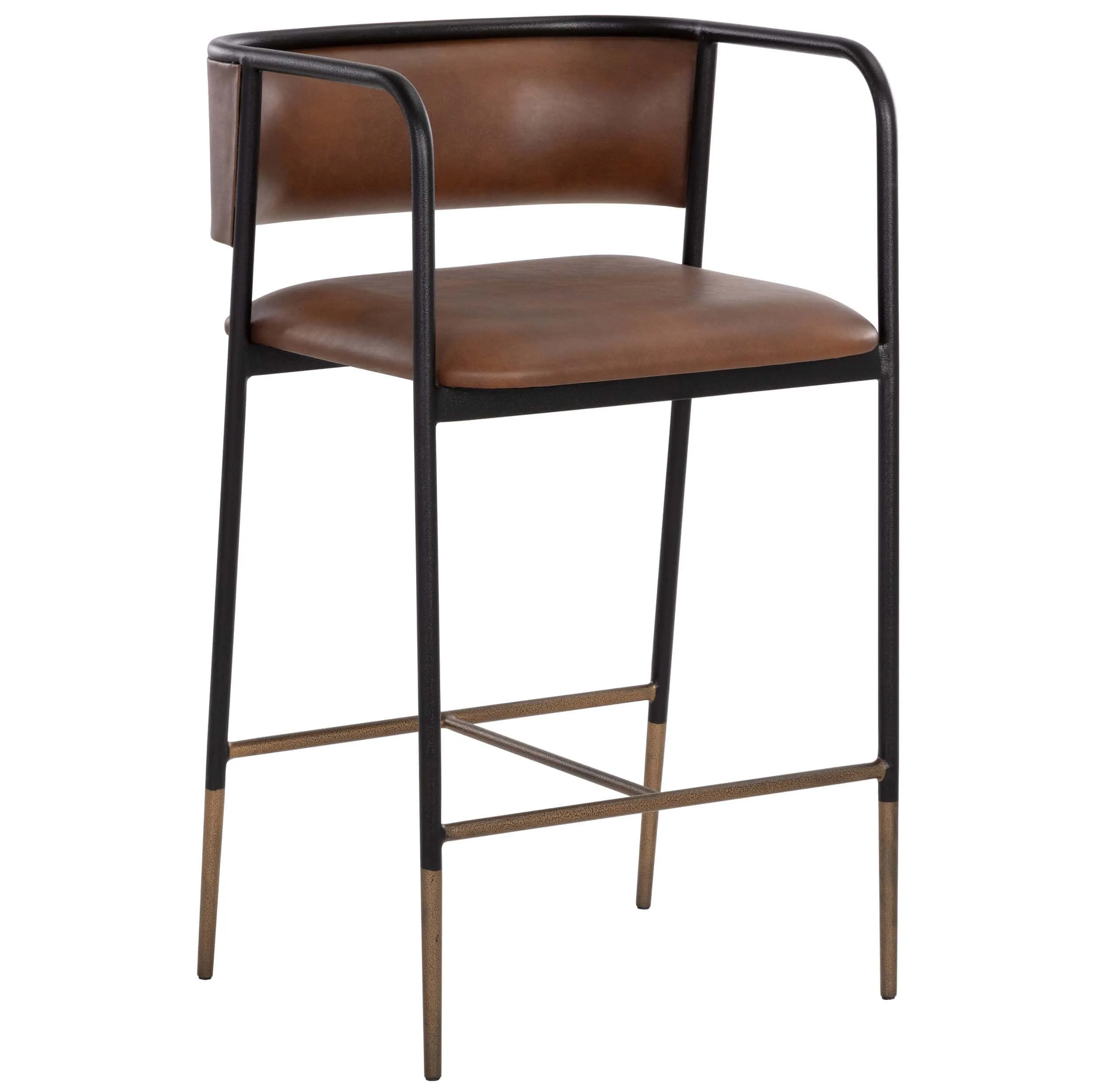 Brenan Bar & Counter Stool, Bravo Cognac, Set of 2