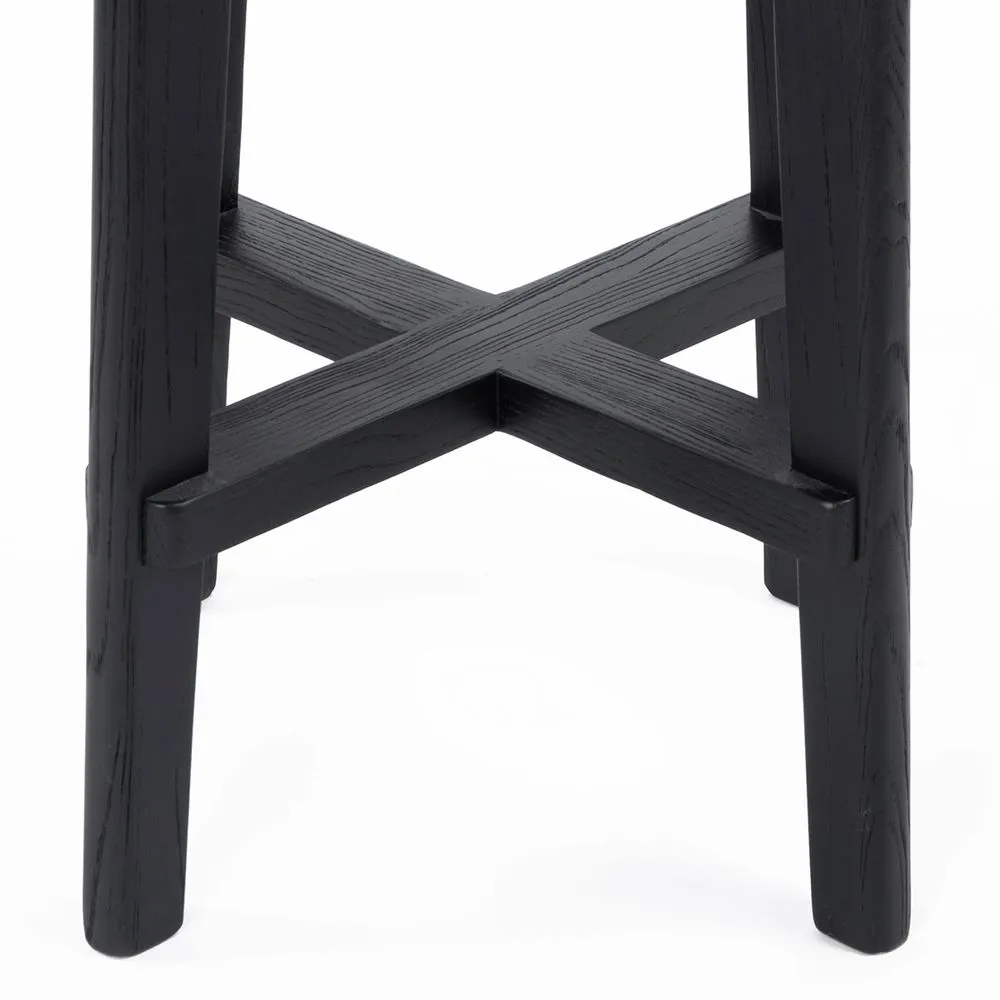 Cape Byron Rattan Kitchen Stool - Black