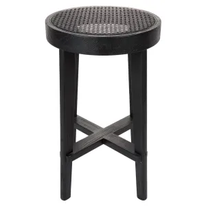 Cape Byron Rattan Kitchen Stool - Black