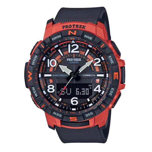 Casio Pro Trek PRT-B50 Series Quad Sensor Black Resin Band Watch PRTB50-4D PRT-B50-4D PRT-B50-4