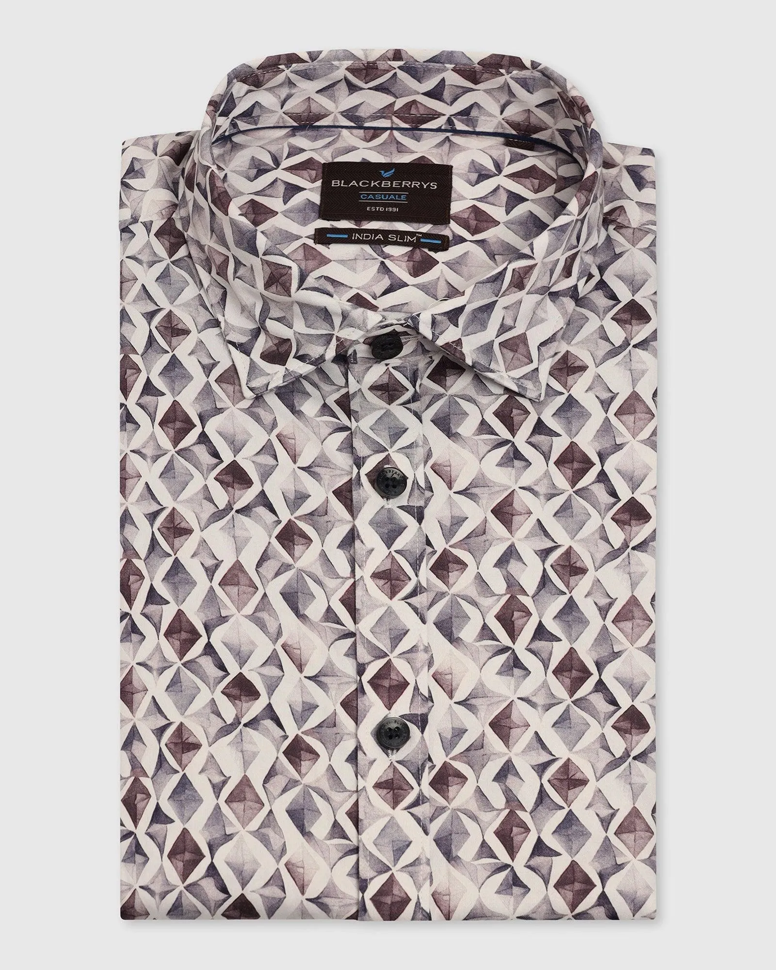 Casual Grey Printed Shirt - Gaia