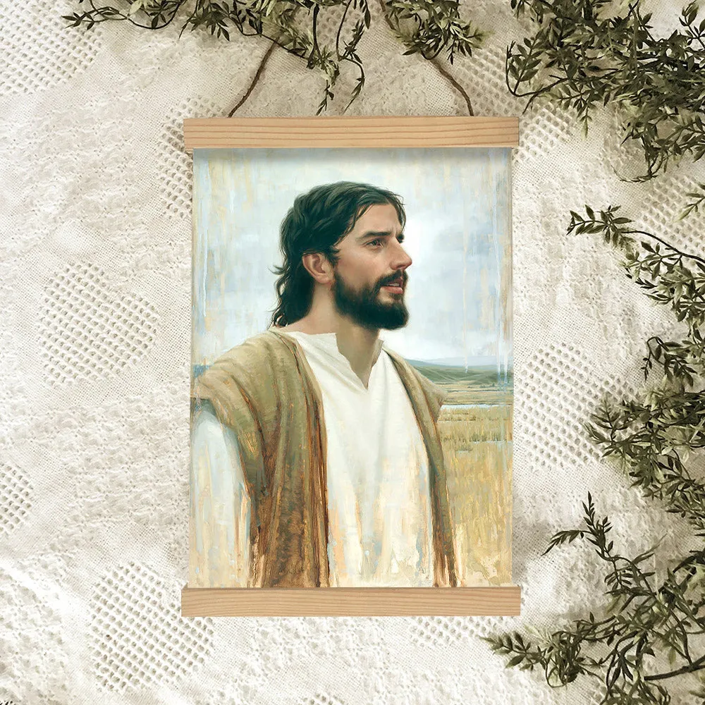 Clarity In His Mission Hanging Canvas Wall Art - Jesus Picture - Jesus Portrait Canvas - Religious Canvas