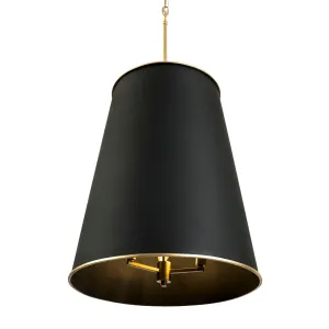 Coco 364F09MBFG 9-Light Foyer Pendant Light - Matte Black/French Gold