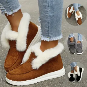 Cozy Faux Fur-Lined Slip-On Boots