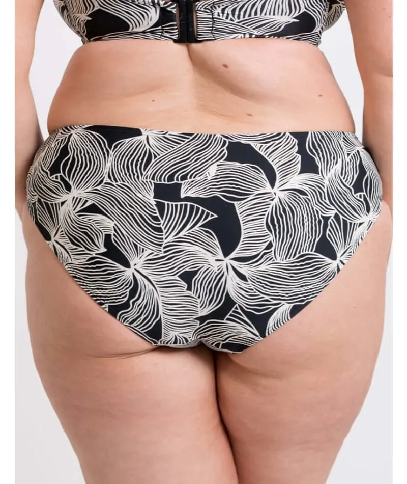 Curvy Kate Ripple Reef Classic Brief - Black Print