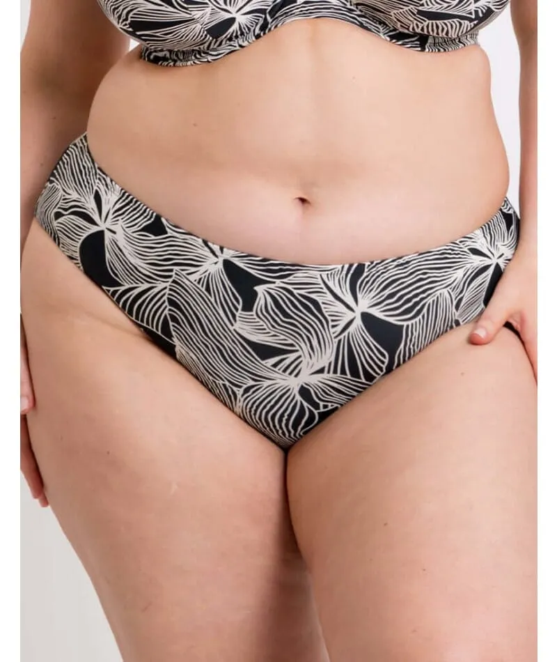 Curvy Kate Ripple Reef Classic Brief - Black Print