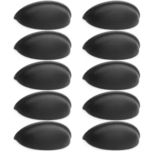 Diversa Matte Black 3" (76mm) Cabinet Cup Pull - 10 PACK