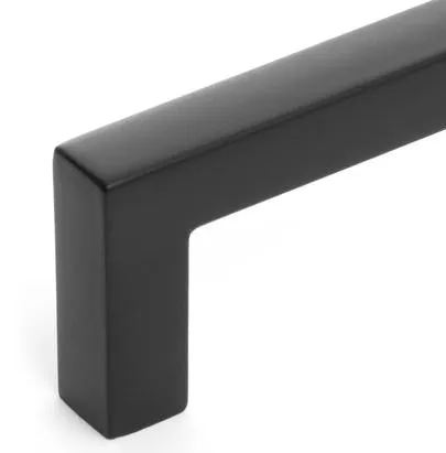 Diversa Matte Black 3" (76mm) Square Edge Solid Cabinet Bar Pull - 10 PACK