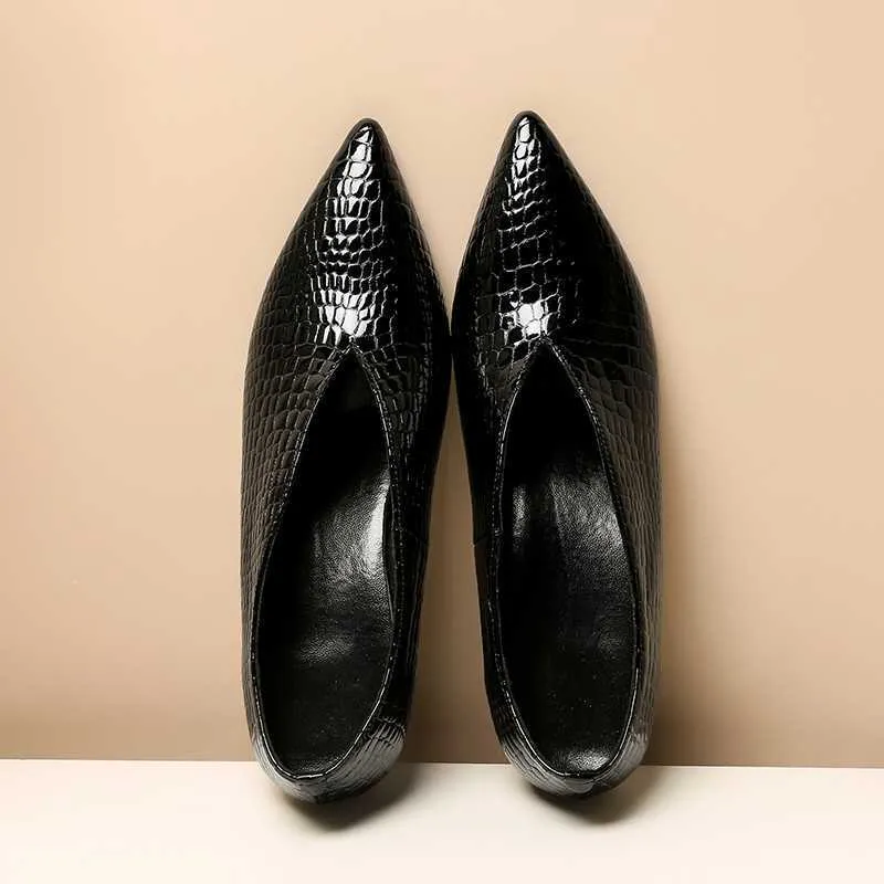 Exotic Alligator Block Heel Slip-On Loafers