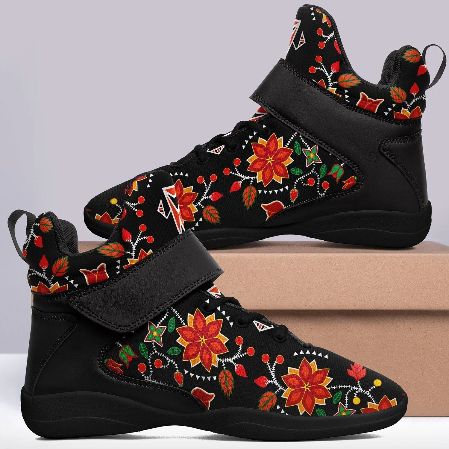 Floral Beadwork Six Bands Kid's Ipottaa Basketball / Sport High Top Shoes