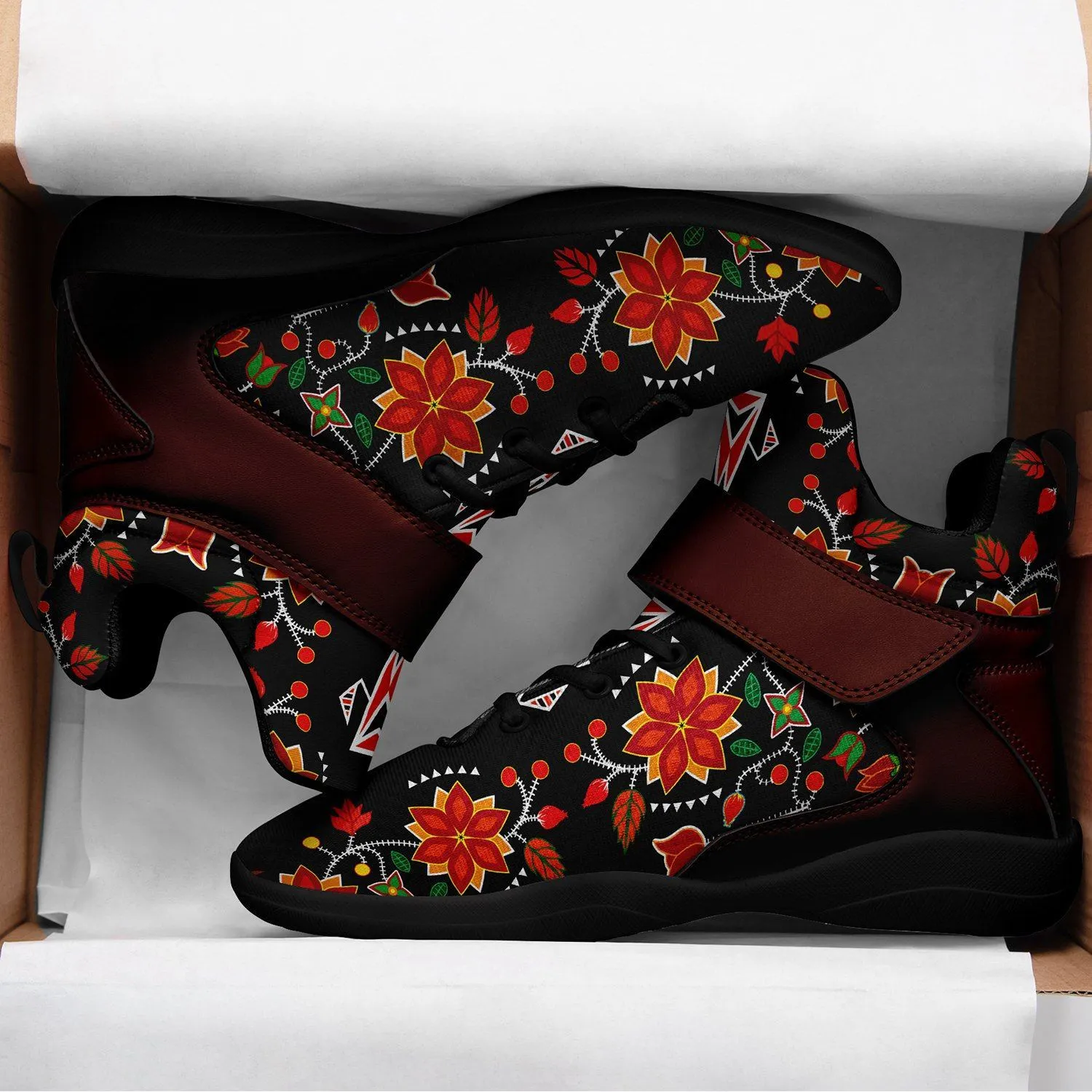 Floral Beadwork Six Bands Kid's Ipottaa Basketball / Sport High Top Shoes