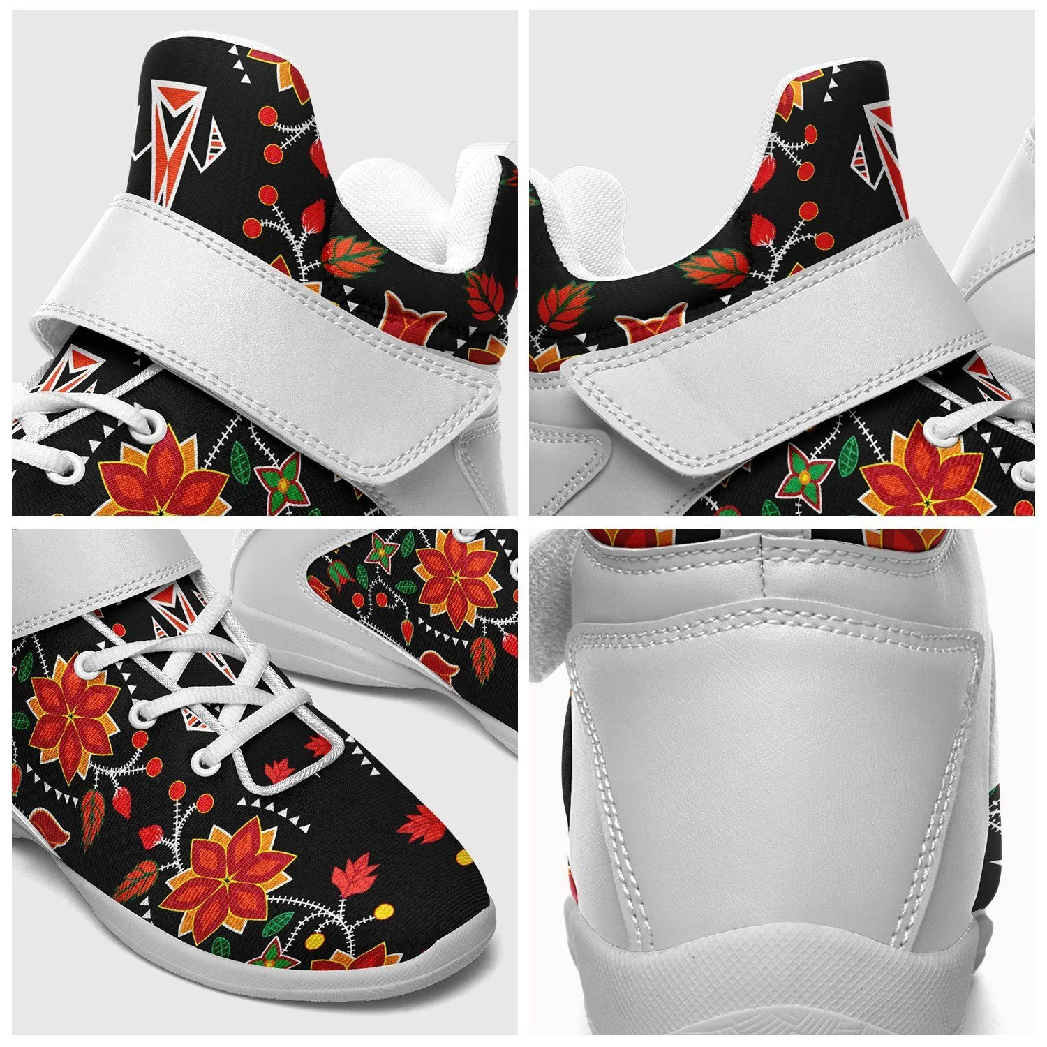 Floral Beadwork Six Bands Kid's Ipottaa Basketball / Sport High Top Shoes