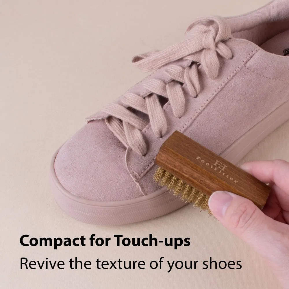 FootFitter Suede-Nubuck Brass Shoe Cleaning Brush