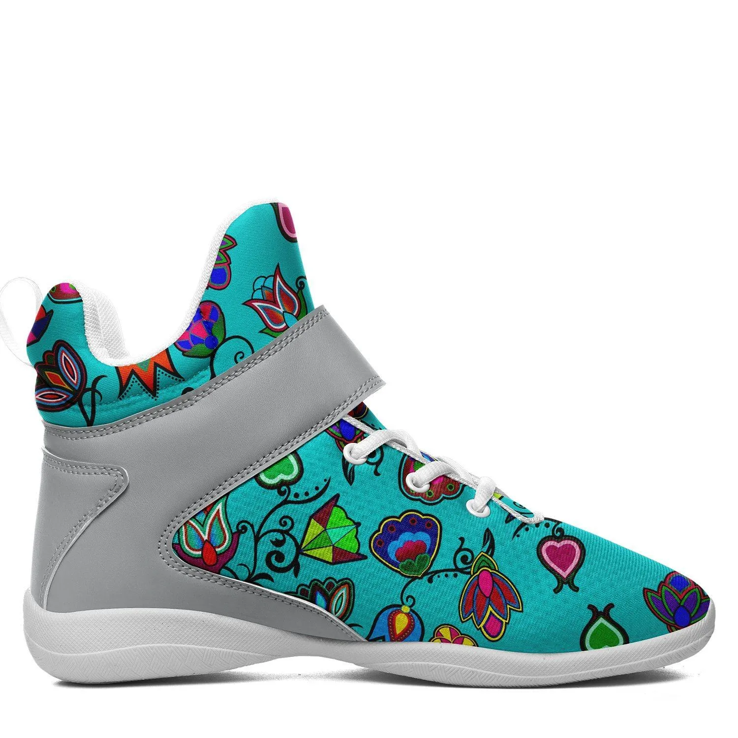 Indigenous Paisley Sky Kid's Ipottaa Basketball / Sport High Top Shoes