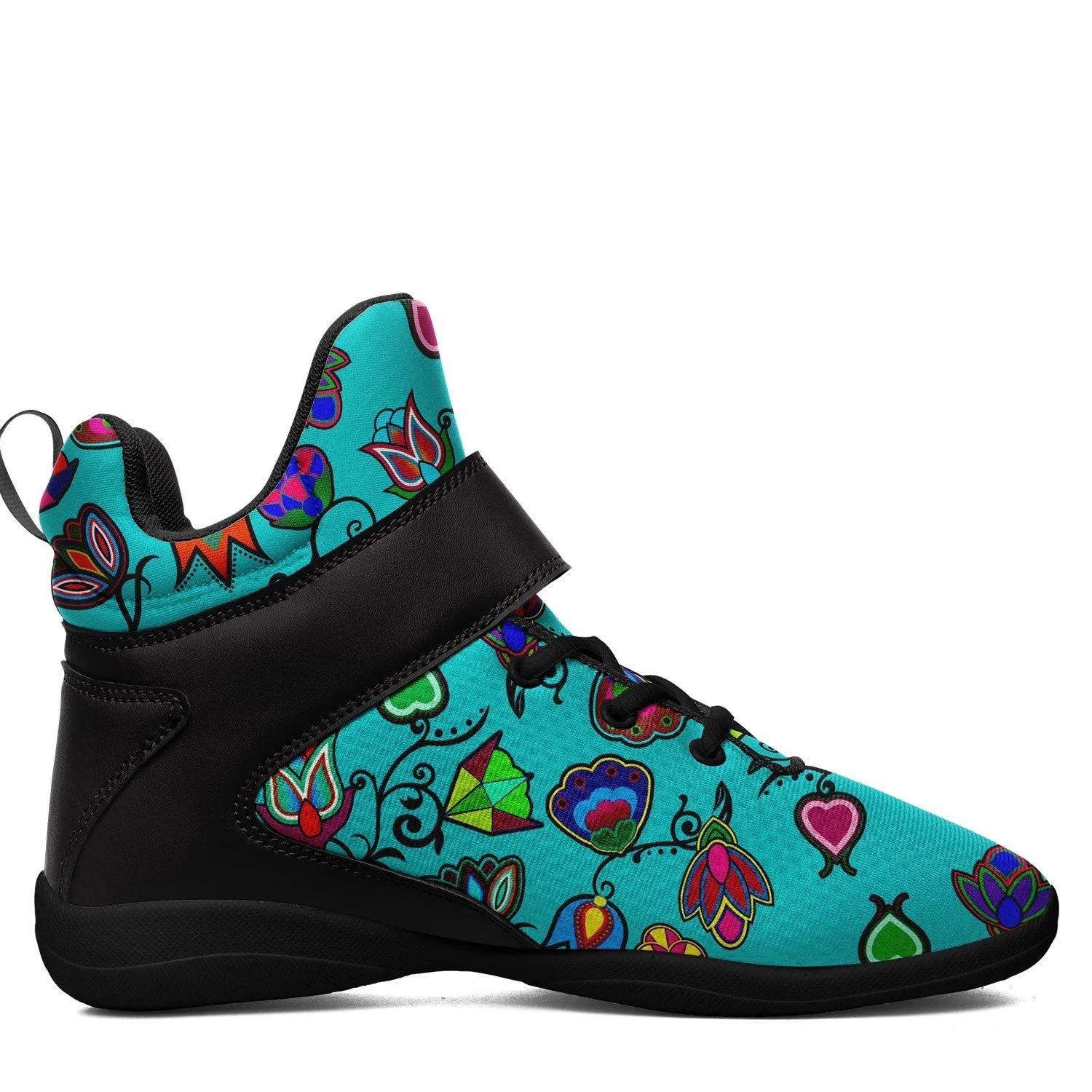 Indigenous Paisley Sky Kid's Ipottaa Basketball / Sport High Top Shoes