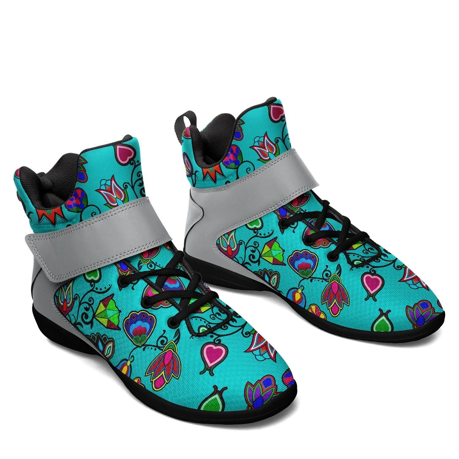 Indigenous Paisley Sky Kid's Ipottaa Basketball / Sport High Top Shoes