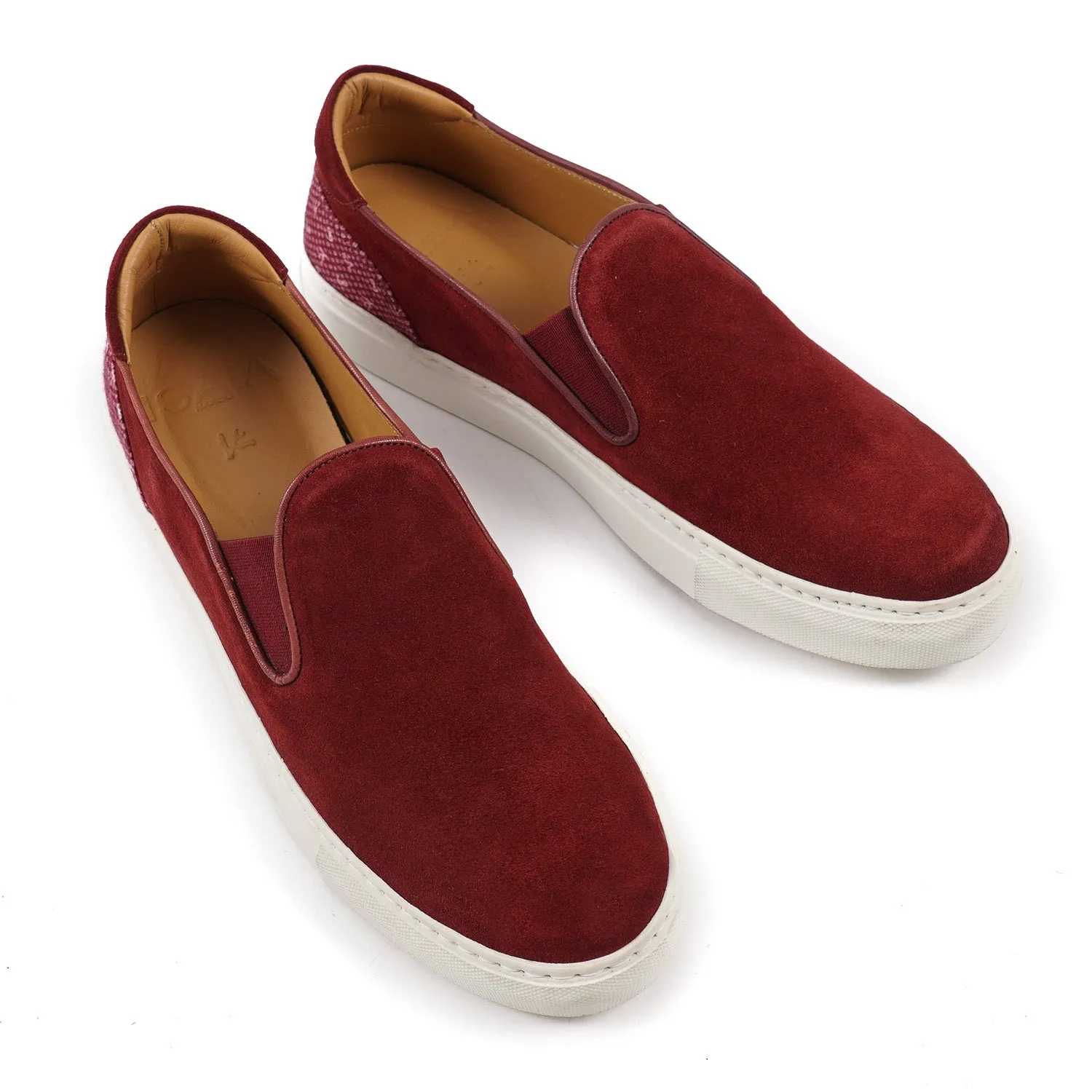 Isaia Slip-On Sneakers with Coral Motif