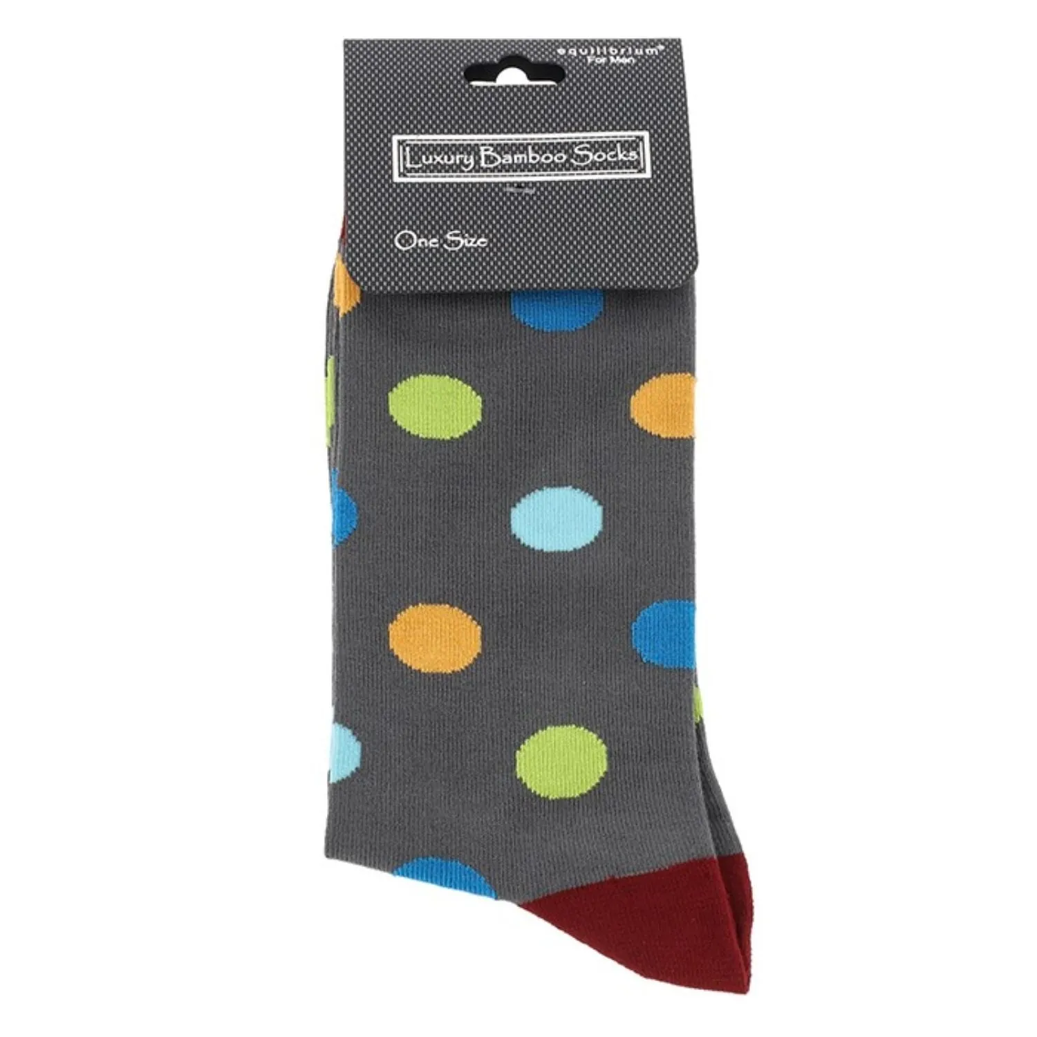 Joe Davies Men's Bamboo Socks Spots Grey