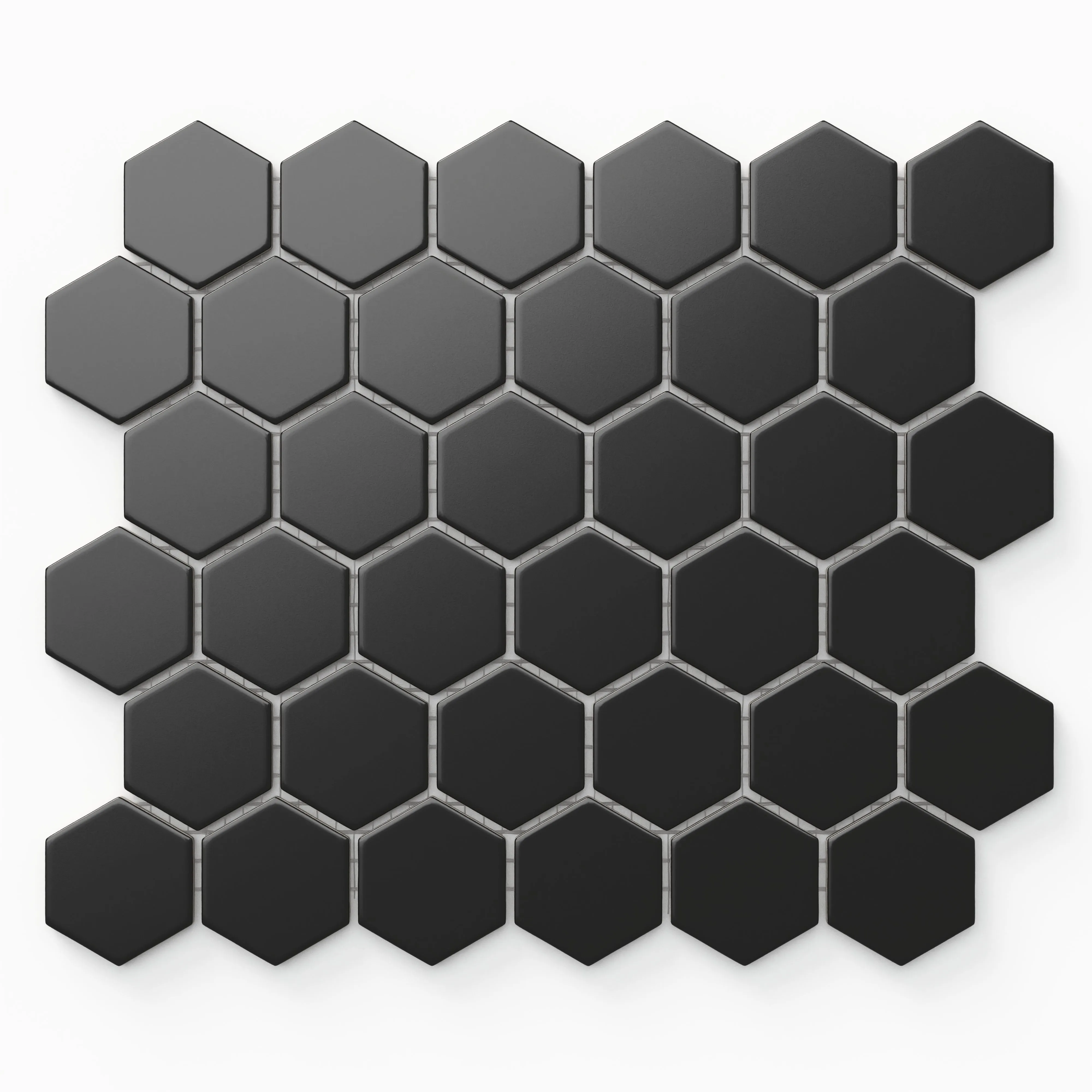 Levi 12x12 Matte Porcelain 2x2 Hexagon Mosaic Tile in Black