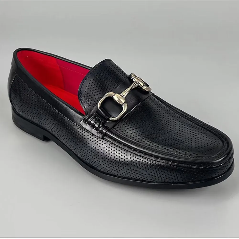 LuxeLeather Elegant Genuine Leather Slip On Loafers