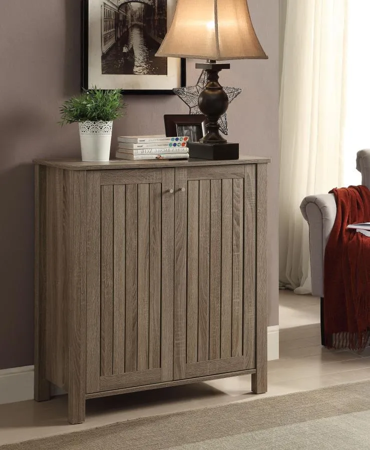 Marisa - 4-Shelf Engineered Wood Shoe Cabinet - Dark Taupe